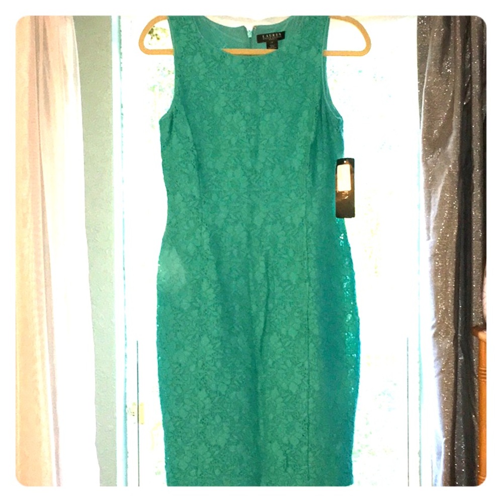 Ralph Lauren Dress 4 Turquoise NWT